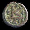 Half-follis of Heraclius struck at Carthage.