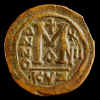 Follis of Justinian I struck at Cyzicus.